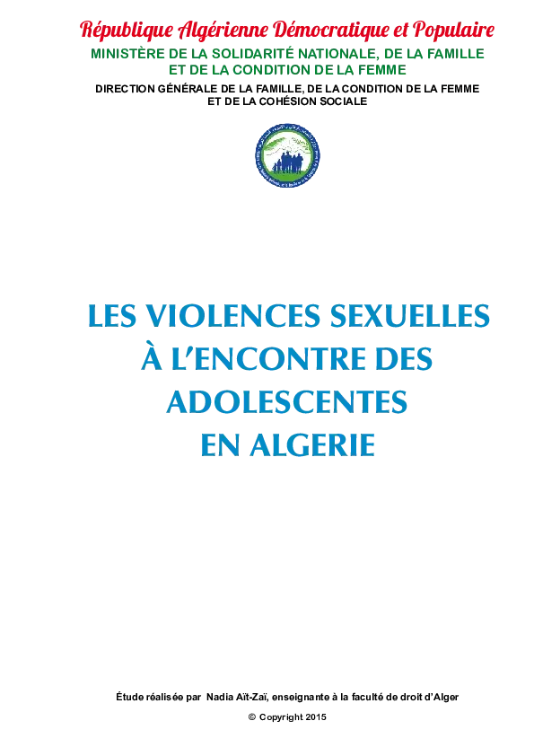 Les violences sexuelles à l'égard des adolescentes