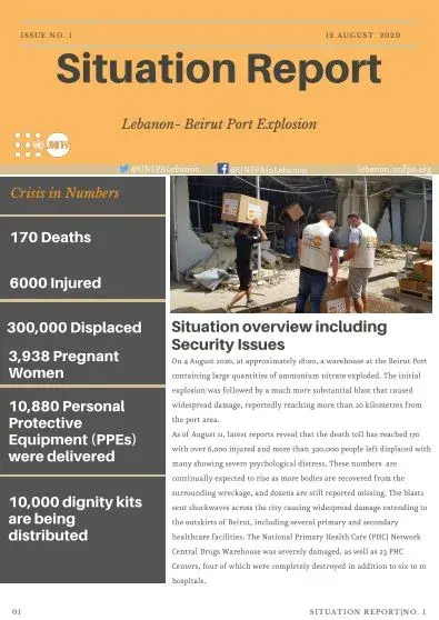 Beirut Explosion Situation Report No.1