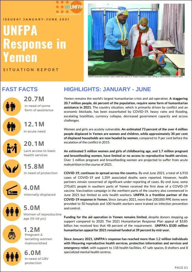 Situational Report #01 January - June 2021