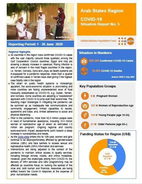 COVID-19 Situation Report No. 5 for UNFPA Arab States